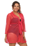 Plus Size Women's Spider Lace Beach Dress Cove Up Swimwear Made in USA - Presidential Brand (R)