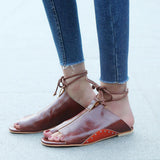 Womens Slip On Lace Up Sandals - Presidential Brand (R)