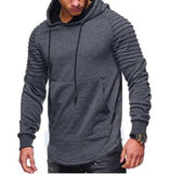 Mens Slim Fit Biker Hoodie in Black - Presidential Brand (R)