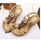 Sandals Beach Peep Toe Summer Leisure Chic Shoes Casual Flat - Presidential Brand (R)