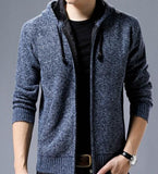 Mens Zipped Up Hooded Jacket in Blue - Presidential Brand (R)