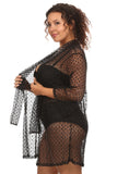 Plus Size Women's Spider Lace Beach Dress Cove Up Swimwear Made in USA - Presidential Brand (R)