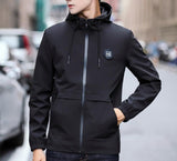 Mens Army Green Hooded Zipper Jacket - Presidential Brand (R)