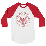 Presidential USA Badge Red Long Sleeve Baseball T-Shirt - Presidential Brand (R)