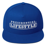 Presidential Lifestyle Logo White P On Back | Flat Bill Cap - Presidential Brand (R)