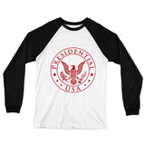Presidential USA Badge Red Long Sleeve Baseball T-Shirt - Presidential Brand (R)