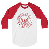 Presidential USA Badge Red Long Sleeve Baseball T-Shirt - Presidential Brand (R)