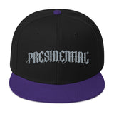 Presidential Snapback Hat Black letter Presidential Silver - Presidential Brand (R)