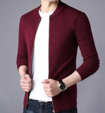 Mens Round Neck Zip Up Cardigan - Presidential Brand (R)