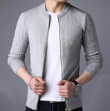 Mens Round Neck Zip Up Cardigan - Presidential Brand (R)
