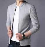 Mens Round Neck Zip Up Cardigan - Presidential Brand (R)