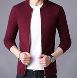 Mens Round Neck Zip Up Cardigan - Presidential Brand (R)