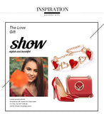 Rose Gold Color Charm Link Chain Bracelets with Fashion Heart Shaped Crystal from Swarovski Women Bracelet Gift Jewelry - Presidential Brand (R)