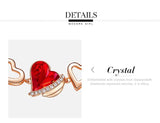 Rose Gold Color Charm Link Chain Bracelets with Fashion Heart Shaped Crystal from Swarovski Women Bracelet Gift Jewelry - Presidential Brand (R)