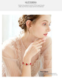 Rose Gold Color Charm Link Chain Bracelets with Fashion Heart Shaped Crystal from Swarovski Women Bracelet Gift Jewelry - Presidential Brand (R)