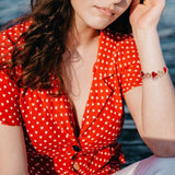 Rose Gold Color Charm Link Chain Bracelets with Fashion Heart Shaped Crystal from Swarovski Women Bracelet Gift Jewelry - Presidential Brand (R)