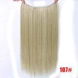 Allaosify 24" Invisible Wire No Clips In Hair Extensions Secret Fish Line Hairpieces Synthetic Straight Wavy Hair Extensions - Presidential Brand (R)