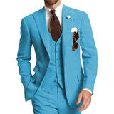 Three Piece Business Men Suits Peaked Lapel Two Button Custom Made Groom Tuxedos Jacket Pants Vest | Shoppresidential.com - Presidential Brand (R)