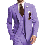 Three Piece Business Men Suits Peaked Lapel Two Button Custom Made Groom Tuxedos Jacket Pants Vest | Shoppresidential.com - Presidential Brand (R)