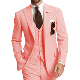 Three Piece Business Men Suits Peaked Lapel Two Button Custom Made Groom Tuxedos Jacket Pants Vest | Shoppresidential.com - Presidential Brand (R)