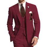 Three Piece Business Men Suits Peaked Lapel Two Button Custom Made Groom Tuxedos Jacket Pants Vest | Shoppresidential.com - Presidential Brand (R)