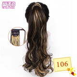 Hair Extension Heat Resistant Synthetic Natural Wave Pony Tail WTB 22" Long Wavy Wrap Around Clip In Ponytail - Presidential Brand (R)