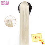 Hair Extension Heat Resistant Synthetic Natural Wave Pony Tail WTB 22" Long Wavy Wrap Around Clip In Ponytail - Presidential Brand (R)
