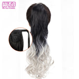 Hair Extension Heat Resistant Synthetic Natural Wave Pony Tail WTB 22" Long Wavy Wrap Around Clip In Ponytail - Presidential Brand (R)