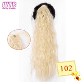 Hair Extension Heat Resistant Synthetic Natural Wave Pony Tail WTB 22" Long Wavy Wrap Around Clip In Ponytail - Presidential Brand (R)