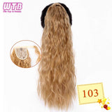 Hair Extension Heat Resistant Synthetic Natural Wave Pony Tail WTB 22" Long Wavy Wrap Around Clip In Ponytail - Presidential Brand (R)