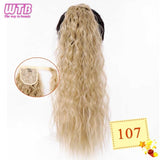 Hair Extension Heat Resistant Synthetic Natural Wave Pony Tail WTB 22" Long Wavy Wrap Around Clip In Ponytail - Presidential Brand (R)