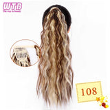 Hair Extension Heat Resistant Synthetic Natural Wave Pony Tail WTB 22" Long Wavy Wrap Around Clip In Ponytail - Presidential Brand (R)
