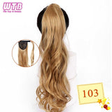 Hair Extension Heat Resistant Synthetic Natural Wave Pony Tail WTB 22" Long Wavy Wrap Around Clip In Ponytail - Presidential Brand (R)