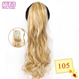 Hair Extension Heat Resistant Synthetic Natural Wave Pony Tail WTB 22" Long Wavy Wrap Around Clip In Ponytail - Presidential Brand (R)