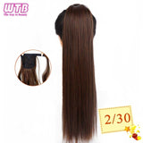 Hair Extension Heat Resistant Synthetic Natural Wave Pony Tail WTB 22" Long Wavy Wrap Around Clip In Ponytail - Presidential Brand (R)