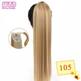 Hair Extension Heat Resistant Synthetic Natural Wave Pony Tail WTB 22" Long Wavy Wrap Around Clip In Ponytail - Presidential Brand (R)