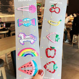 1Set Girls Cute Cartoon Animal Fruit Colorfur Hairpins Children Sweet Hair Clip Headband - Presidential Brand (R)