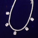 Tennis Chain With White Zircon Pendant Gold Color Charm Women Necklace Link Men's Hip Hop Jewelry adjustable - Presidential Brand (R)