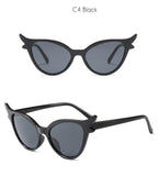 Vintage 90s Unique Cat Eye Sunglasses Women Sexy Red Frame Retro Black Cateye Sun Glasses Shades Gift - Presidential Brand (R)