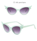 Vintage 90s Unique Cat Eye Sunglasses Women Sexy Red Frame Retro Black Cateye Sun Glasses Shades Gift - Presidential Brand (R)