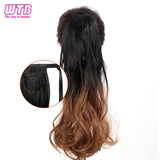 Hair Extension Heat Resistant Synthetic Natural Wave Pony Tail WTB 22" Long Wavy Wrap Around Clip In Ponytail - Presidential Brand (R)