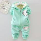 Baby Boys Girls Autumn Warm WaistCoat Sweatshirt Pants 3Pcs Infant Kids Children Sports Suit Toddler - Presidential Brand (R)