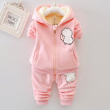 Baby Boys Girls Autumn Warm WaistCoat Sweatshirt Pants 3Pcs Infant Kids Children Sports Suit Toddler - Presidential Brand (R)