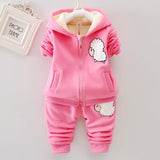 Baby Boys Girls Autumn Warm WaistCoat Sweatshirt Pants 3Pcs Infant Kids Children Sports Suit Toddler - Presidential Brand (R)