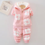 Baby Boys Girls Autumn Warm WaistCoat Sweatshirt Pants 3Pcs Infant Kids Children Sports Suit Toddler - Presidential Brand (R)