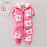 Baby Boys Girls Autumn Warm WaistCoat Sweatshirt Pants 3Pcs Infant Kids Children Sports Suit Toddler - Presidential Brand (R)