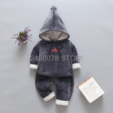 Baby Boys Girls Autumn Warm WaistCoat Sweatshirt Pants 3Pcs Infant Kids Children Sports Suit Toddler - Presidential Brand (R)