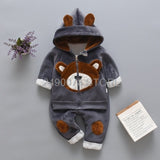 Baby Boys Girls Autumn Warm WaistCoat Sweatshirt Pants 3Pcs Infant Kids Children Sports Suit Toddler - Presidential Brand (R)