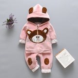 Baby Boys Girls Autumn Warm WaistCoat Sweatshirt Pants 3Pcs Infant Kids Children Sports Suit Toddler - Presidential Brand (R)