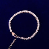 4mm 1 Row Tennis Chain Anklets Feet Link 7"~10" Adjustable - Presidential Brand (R)